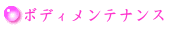 ボディメンテナンス